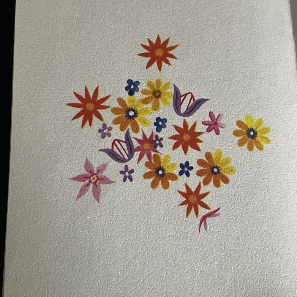 VTG Valentine Mom Butterfly Flowers Heart Card Gold Glitter Rust Craft